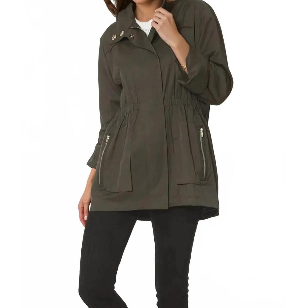 NEW CIAO-MILANO tess water-resistant jacket in olive